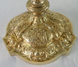 Antique solid silver gilt French Baroque Chalice